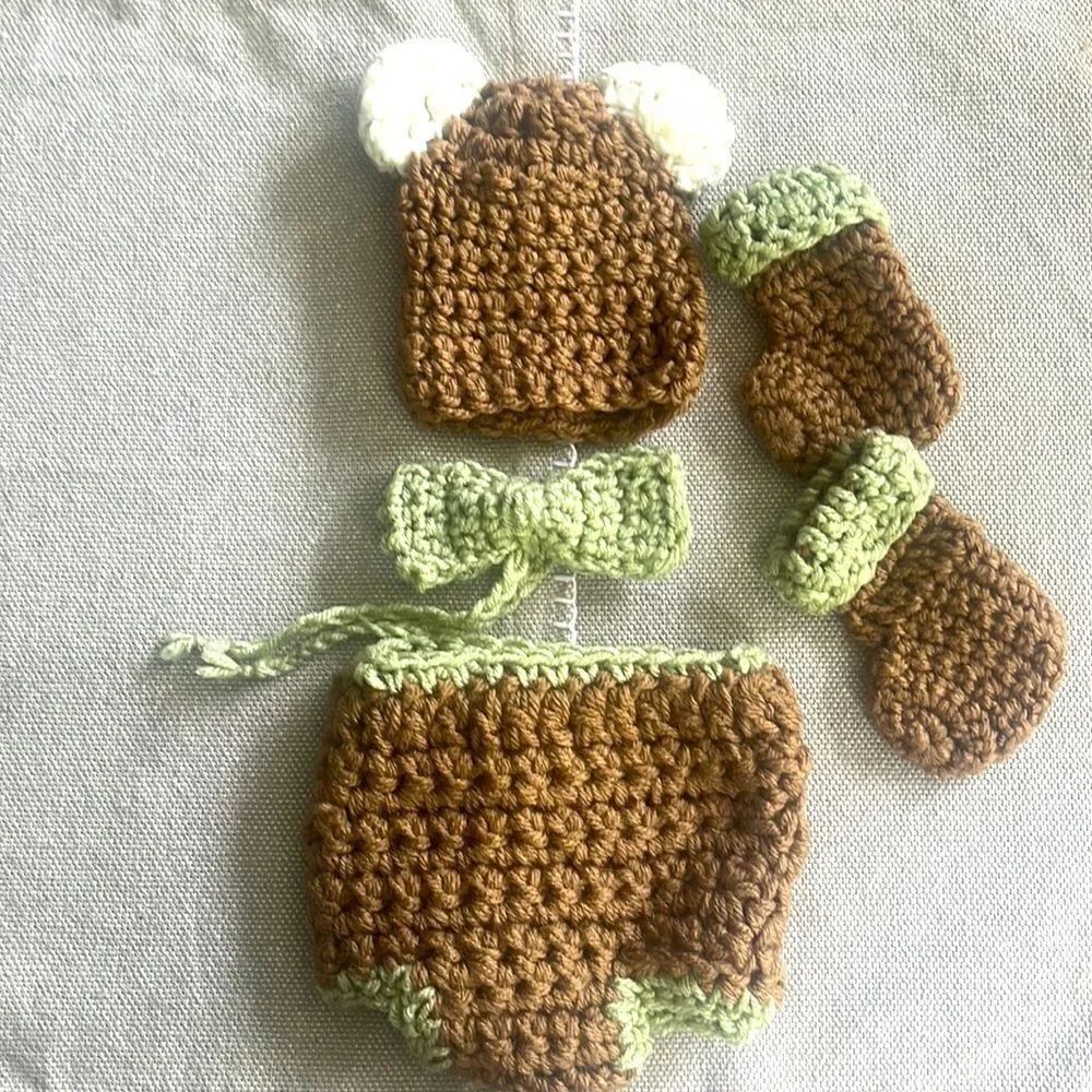 Hand Knit Baby Outfit